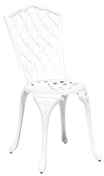 VidaXL Kerti Szék 2 pcs Fehér 39 x 40 x 87cm Alumínium