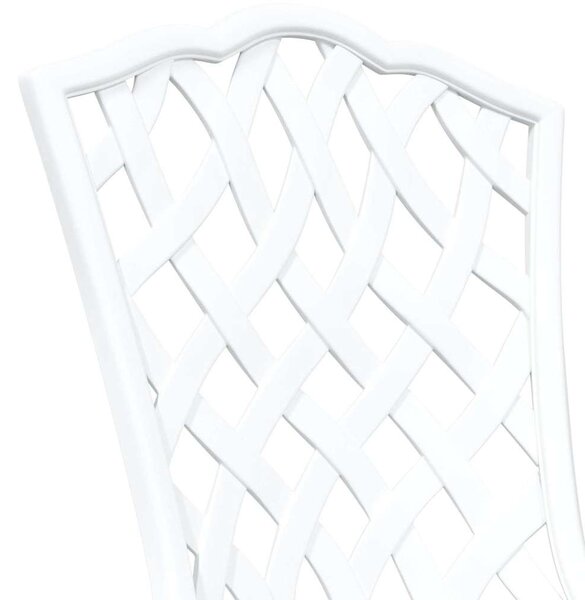 VidaXL Kerti Szék 2 pcs Fehér 39 x 40 x 87cm Alumínium