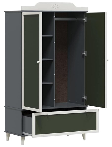 Krétával Írt Dresser ROROS Szürke és Fehér 90 x 45 x 165 cm