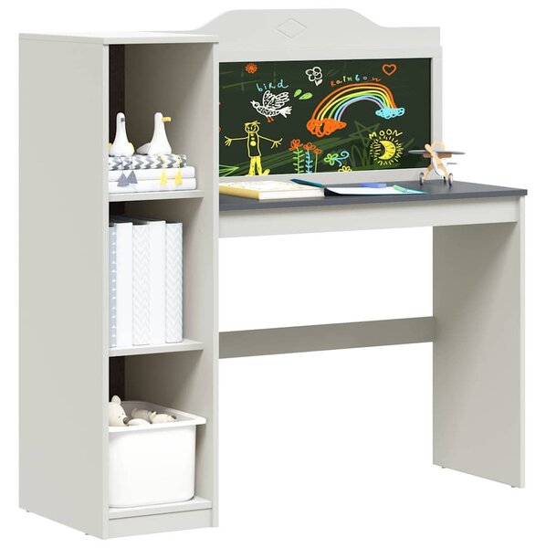Táblafesték Íróasztal Fehér és szürke 120 x 45 x 118.5 cm