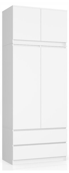 S90 szekrény, 90x180x51, fehér + kiegészítés