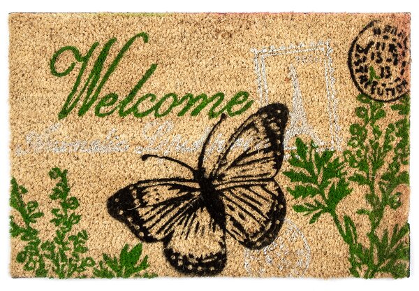 Welcome butterfly lábtörlő, 40 x 60 cm