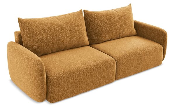 Narancssárga kinyitható-tárolóhelyes kanapé 238 cm Kalena – Makamii