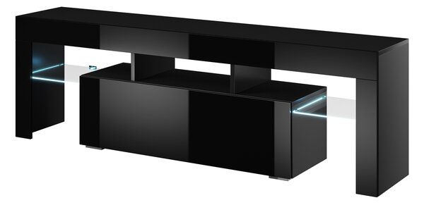 MEBLINE TV szekrény TORO 138 fekete fényes