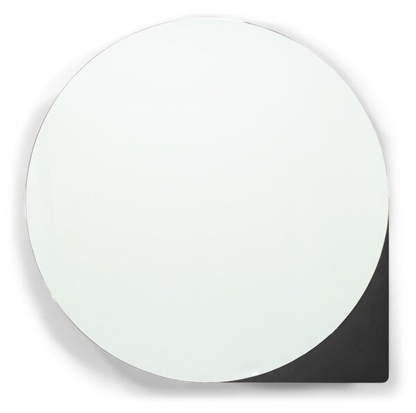 Fekete fém fali tükrös fürdőszoba szekrény 55x55 cm Sonnet – Spinder Design