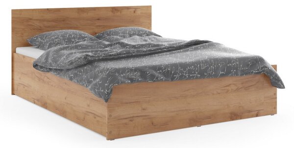 SANTOS ágy + fémkeretes ágyrács + matrac INGYEN, 140x200, tölgy kraft