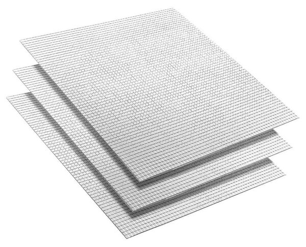 Tükör Mozaik Csempe Geometrikus 3 pcs Ezüst 30 x 30 cm Üveg