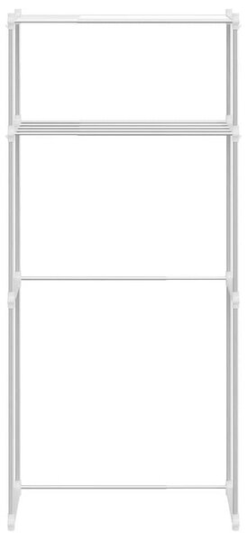 Mosógép polc polcokkal Fehér 63 x 27 x 136 cm Alumínium
