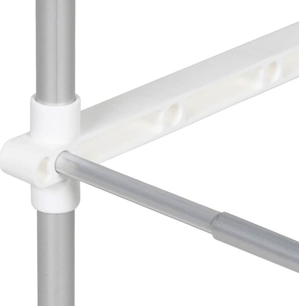 Mosógép polc polcokkal Fehér 63 x 27 x 136 cm Alumínium
