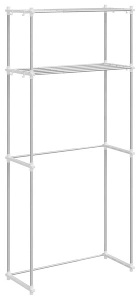 Mosógép polc polcokkal Fehér 63 x 27 x 136 cm Alumínium