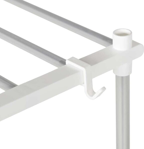 Mosógép polc polcokkal Fehér 63 x 27 x 136 cm Alumínium