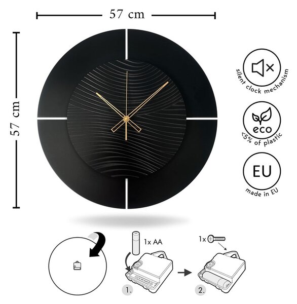 Fali óra ø 57 cm Logan – Styler