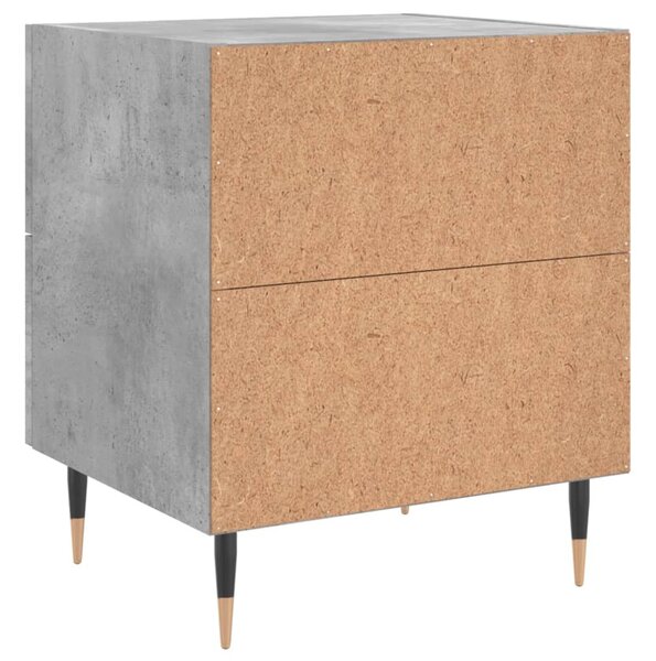 Betonszürke szerelt fa éjjeliszekrény 40 x 35 x 47,5 cm