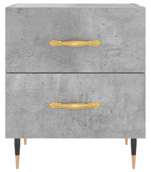 Betonszürke szerelt fa éjjeliszekrény 40 x 35 x 47,5 cm