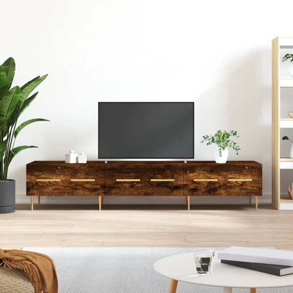 Füstös tölgy színű szerelt fa TV-szekrény 150 x 36 x 50 cm