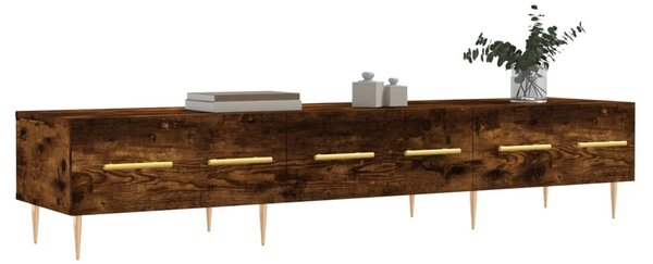 Füstös tölgy színű szerelt fa TV-szekrény 150 x 36 x 50 cm
