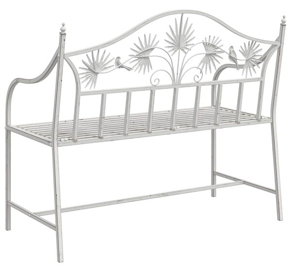 Kerti pad Antik fehér 104 x 52,5 x 89 cm Acél