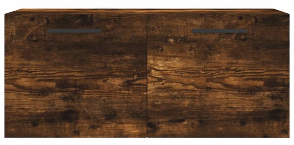 Füstös tölgy színű szerelt fa faliszekrény 80 x 36,5 x 35 cm
