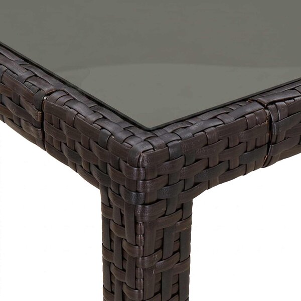 Kerti Asztal Barna 90 x 90 x 75 cm polirattan