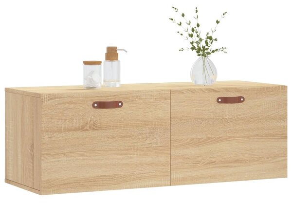 Sonoma tölgy színű szerelt fa faliszekrény 100 x 36,5 x 35 cm