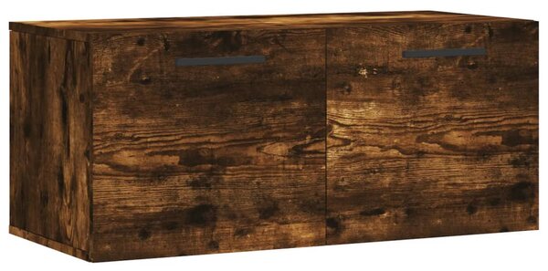 Füstös tölgy színű szerelt fa faliszekrény 80 x 36,5 x 35 cm