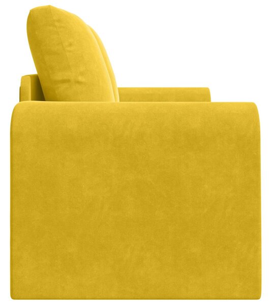 Kanapéágy Sárga 148 x 71 x 83 cm Bársony
