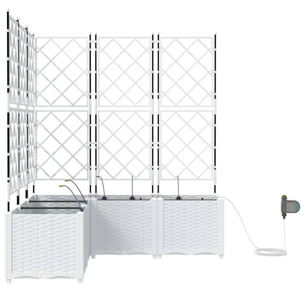 Kerti cserép 5 db Fehér 120 x 120 x 142 cm PP