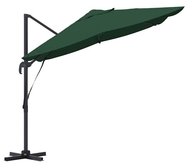 Napernyő 351 x 250 x 260 cm Pamut és Alumínium Zöld