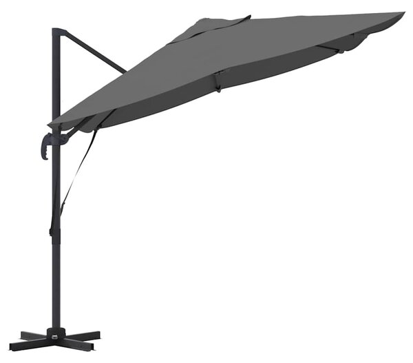 Napernyő 351 x 250 x 260 cm Pamut és Alumínium Antracit
