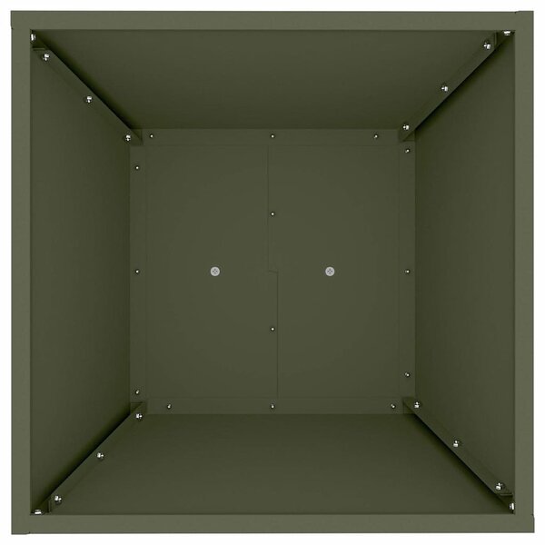 Pillér Ültető Olajzöld 40 x 40 x 100 cm Hidegen hengerelt acél