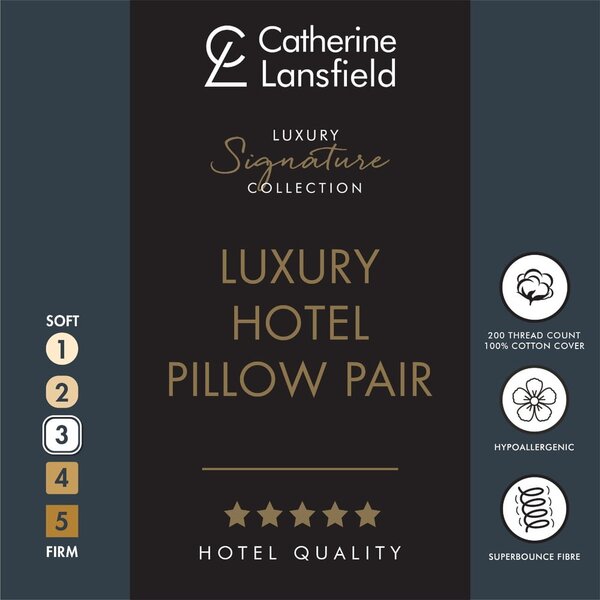 Párna 2 db-os 48x74 cm Hotel Satin Stripe – Catherine Lansfield