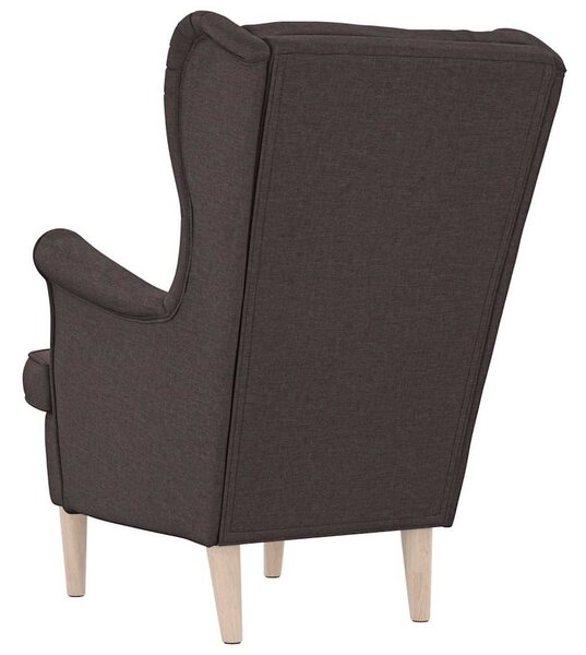 Sötétbarna szövetfotel 74 x 84 x 100 cm