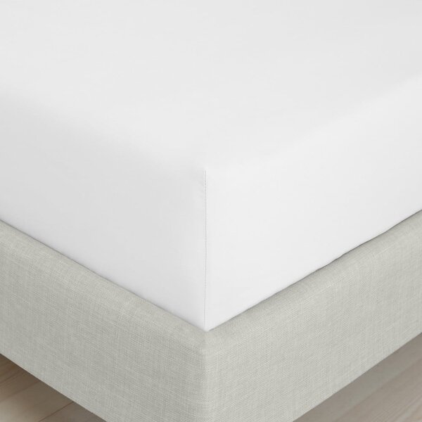 Fehér gumis pamut-perkál lepedő 90x190 cm Cotton Percale – Bianca