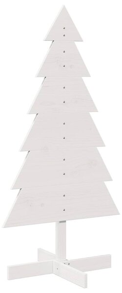 Fehér tömör fenyőfa karácsonyfa-dekoráció 120 cm
