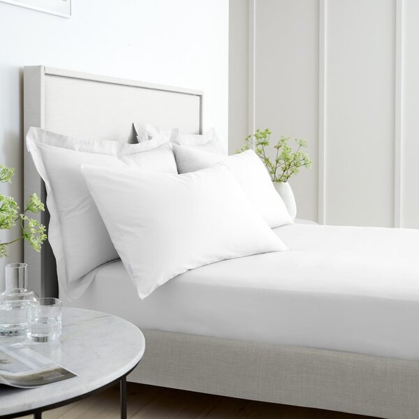 Fehér gumis pamut-perkál lepedő 90x190 cm Cotton Percale – Bianca