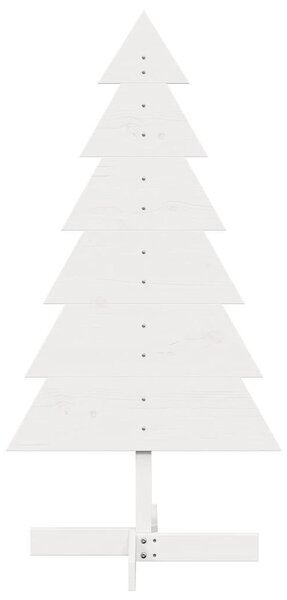 Fehér tömör fenyőfa karácsonyfa-dekoráció 120 cm