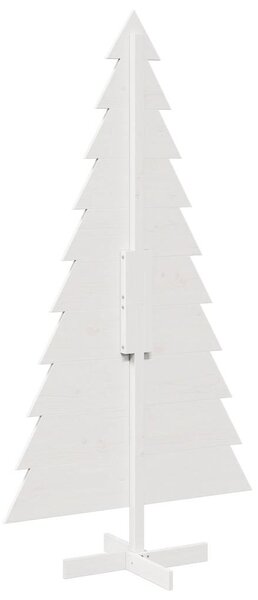 Fehér tömör fenyőfa karácsonyfa-dekoráció 180 cm