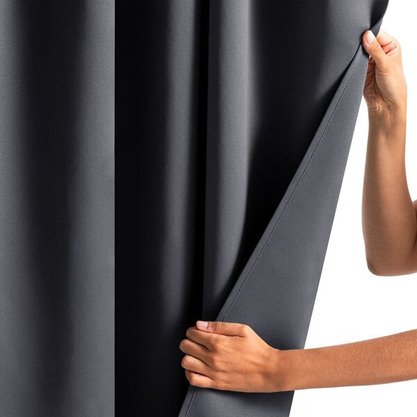 Sötétszürke dimout (részleges sötétítő) függöny 140x245 cm Kierra – Restilo