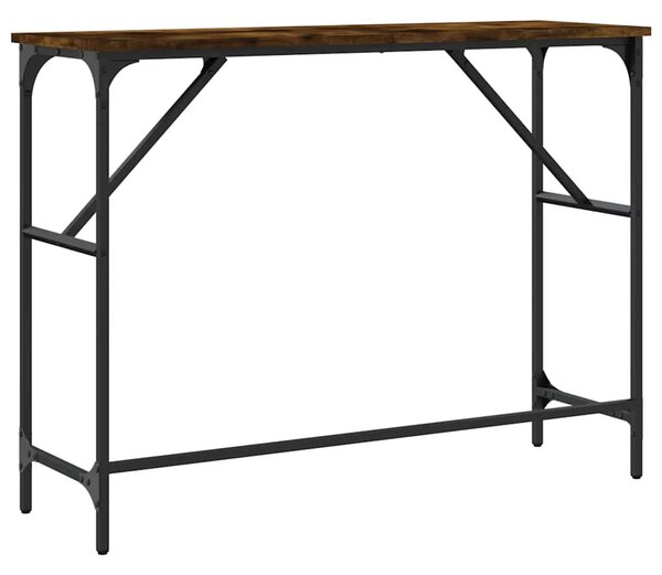 Füstös tölgy színű szerelt fa tálalóasztal 100x32x75 cm