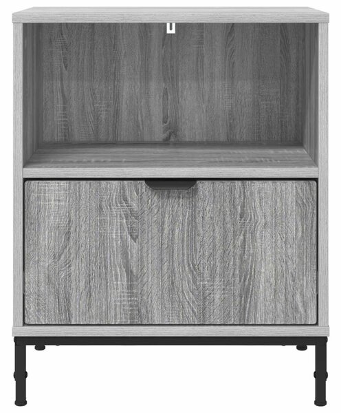 Éjjeliszekrény 2 db Szürke sonoma 49 x 36 x 61 cm Szerelt fa