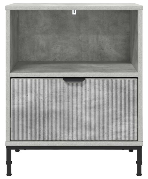Éjjeliszekrény Beton szürke 49 x 36 x 61 cm Szerelt fa