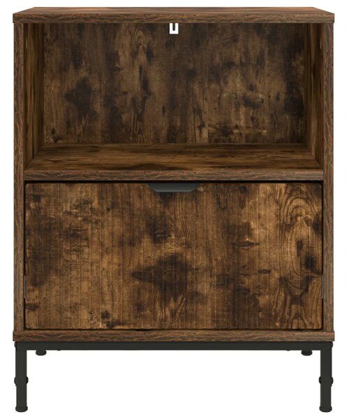 Éjjeliszekrény 2 db Füstölt tölgy 49 x 36 x 61 cm Szerelt fa