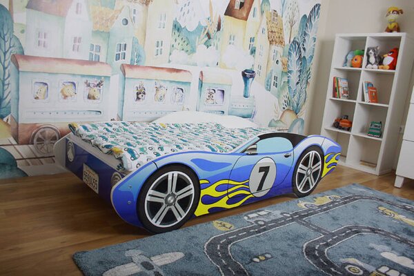 Autós ágy 70x140-es kék