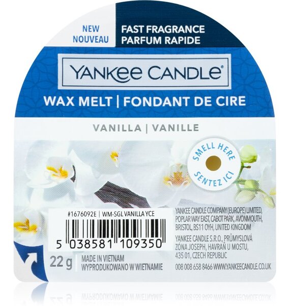 Yankee Candle Vanilla illatos viasz aromalámpába 22 g