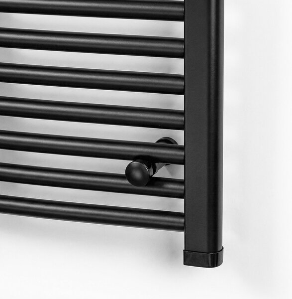 Íves törölközőszárító radiátor 1400x600 mm fekete
