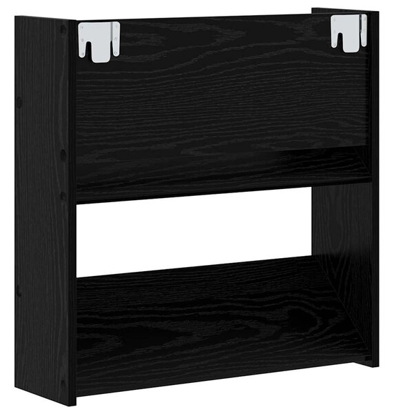 Cipőszekrény 2 pcs Fekete tölgy 60 x 18 x 60 cm Faanyag