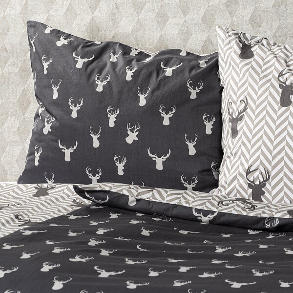 4Home Reindeer pamut ágyneműhuzat, 140 x 200 cm, 70 x 90 cm, 140 x 200 cm, 70 x 90 cm