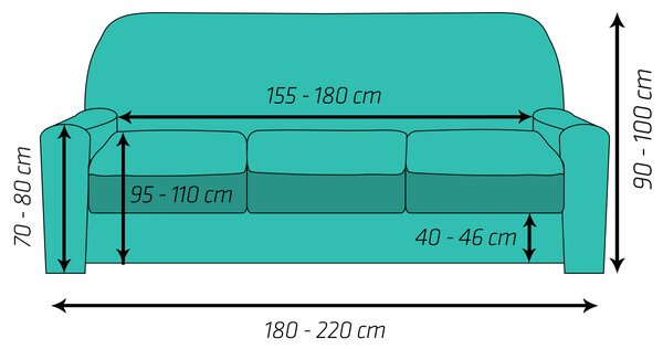 4Home Comfort Multielasztikus kanapéhuzat cream, 180 - 220 cm