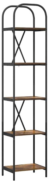 Könyvespolc Füstölt tölgy 40 x 30 x 183 cm Faanyag