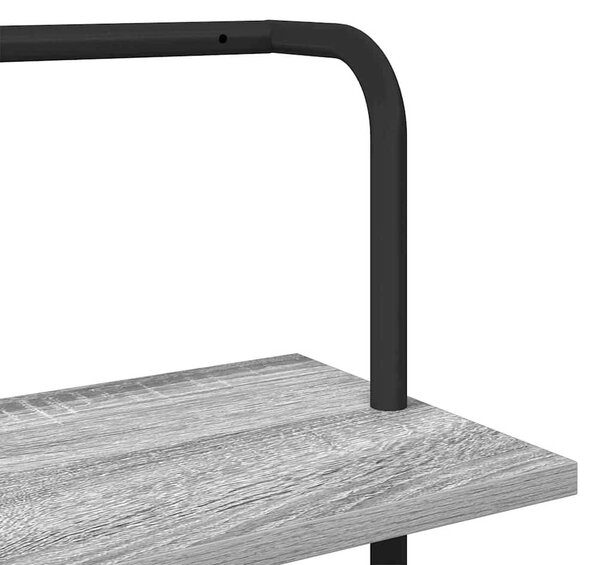 Könyvespolc Szürke sonoma 60 x 24 x 203 cm Faanyag